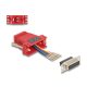Delock D-Sub 15-tűs anya   RJ12 anya összekötő adapter piros (67089)