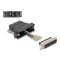 Delock D-Sub 25-tűs dugó   RJ12 anya összekötő adapter fekete (67092)