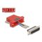 Delock D-Sub 25-tűs dugó   RJ12 anya összekötő adapter piros (67094)