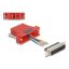 Delock D-Sub 25-tűs dugó   RJ12 anya összekötő adapter piros (67094)
