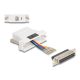 Delock D-Sub 25-tűs anya   RJ12 anya összekötő adapter fehér (67098)