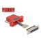 Delock D-Sub 25-tűs anya   RJ12 anya összekötő adapter piros (67099)