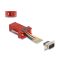 Delock D-Sub 9-tűs dugó   RJ45 anya összekötő adapter piros (67103)