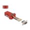 Delock D-Sub 9-tűs anya   RJ45 anya összekötő adapter piros (67106)