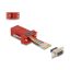 Delock D-Sub 9-tűs anya   RJ45 anya összekötő adapter piros (67106)