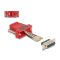 Delock D-Sub 15-tűs anya   RJ45 anya összekötő adapter piros (67112)