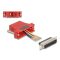 Delock D-Sub 25-tűs dugó   RJ45 anya összekötő adapter piros (67115)