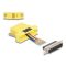 Delock D-Sub 25-tűs dugó   RJ45 anya összekötő adapter sárga (67116)