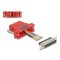 Delock D-Sub 25-tűs anya   RJ45 anya összekötő adapter piros (67118)