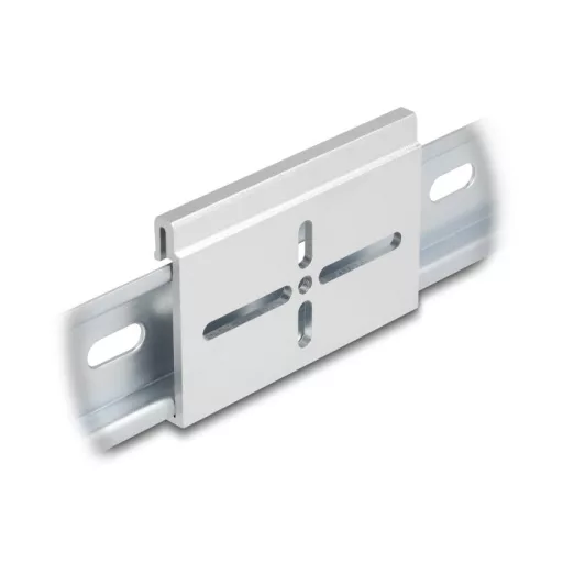 Delock Alumínium beépítő csipesz DIN sínhez 70,0 x 47,8 mm ezüst színű (67144)