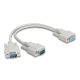 Delock Y kábeles adapter D-Sub9 1 x anya - 2 x apa csavarokkal 30 cm (67160)