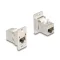 Delock Panel tartó RJ45 Keystone modul kapcsoló anya - anya Cat.6A fém kúpos (67163)