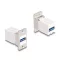 Delock Panel tartó Keystone modul kapcsoló USB 5 Gbps A-típusú USB anya   A-típusú USB anya kúpos (67165)