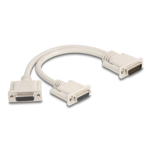 Delock Y osztott kábeles adapter D-Sub HD 26 tűs apa - 2 x D-Sub HD 26 tűs anya csavarokkal 30 cm (67171)