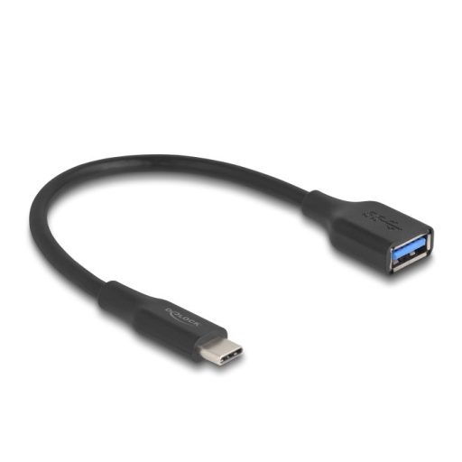 Delock USB 10 Gbps Adapter USB Type-C  apa   A-típusú anya 19 cm 60 W QC 3.0 fekete (67179)