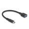 Delock USB 10 Gbps Adapter USB Type-C  apa   A-típusú anya 19 cm 60 W QC 3.0 fekete (67179)