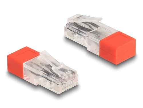 Delock RJ45 apa lezáró rezisztorral 120 Ohm piros (67186)