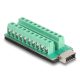 Delock USB E-típusú A kulcsos USB anya - Csatlakozóblokkos adapter 20 tűs (67189)