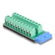 Delock USB csatlakozósorral ellátott hüvely - Csatlakozóblokkos adapter 20 tűs (67191)