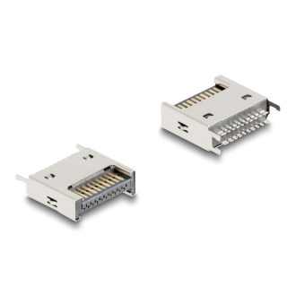   Delock 10 Gbps E-típusú A kulcs USB 20 tűs apa egyenes SMT forrasztási szereléshez (67192)