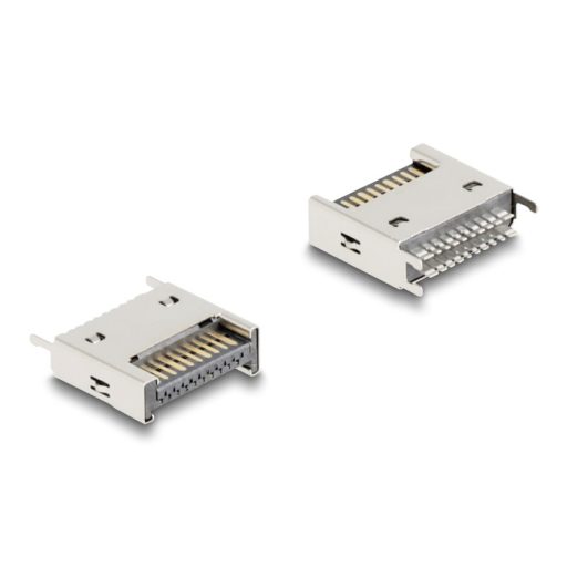 Delock 10 Gbps E-típusú A kulcs USB 20 tűs apa egyenes SMT forrasztási szereléshez (67192)