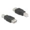 Delock USB 2.0 adapter B-típusú USB apa   A-típusú USB anya (67199)