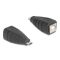 Delock USB 2.0 adapter Micro-B-típusú USB apa - USB B-típusú anya (67201)