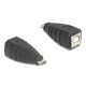 Delock USB 2.0 adapter Micro-B-típusú USB apa - USB B-típusú anya