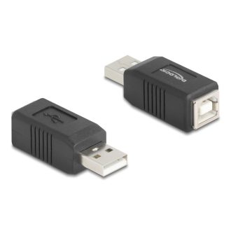   Delock USB 2.0 adapter A-típusú USB apa   B-típusú USB anya (67202)
