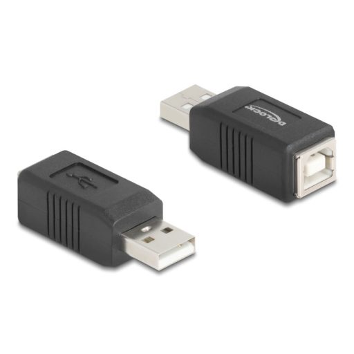 Delock USB 2.0 adapter A-típusú USB apa   B-típusú USB anya (67202)