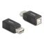 Delock USB 2.0 adapter A-típusú USB anya   B-típusú USB anya (67203)