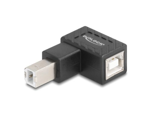 Delock USB 2.0 adapter B-típusú USB apa   B-típusú USB anya 90 -ban lefelé hajlított