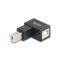 Delock USB 2.0 adapter B-típusú USB apa   B-típusú USB anya 90 -ban lefelé hajlított (67204)