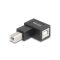 Delock USB 2.0 adapter B-típusú USB apa   B-típusú USB anya 90 -ban balra hajlított (67207)