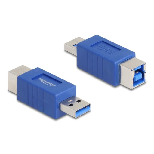 Delock USB 5 Gbps adapter A-típusú USB apa   B-típusú USB anya (elforgatott elrendezés) (67217)