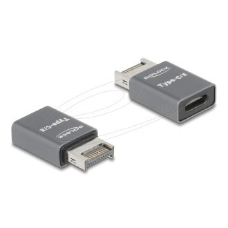   Delock Adapter USB 10 Gbps E-típusú A apa -USB Type-C  anya fém (67234)