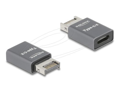 Delock Adapter USB 10 Gbps E-típusú A apa -USB Type-C  anya fém