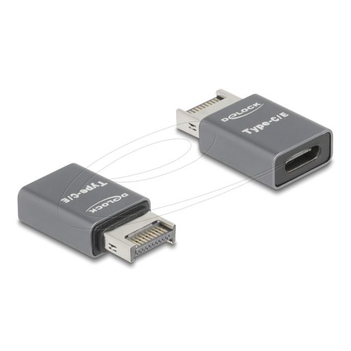 Delock Adapter USB 10 Gbps E-típusú A apa -USB Type-C  anya fém (67234)