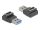 Delock Adapter USB 10 Gbps A-típusú USB csatlakozó   E-típusú A kulcs csatlakozó, fekete színű