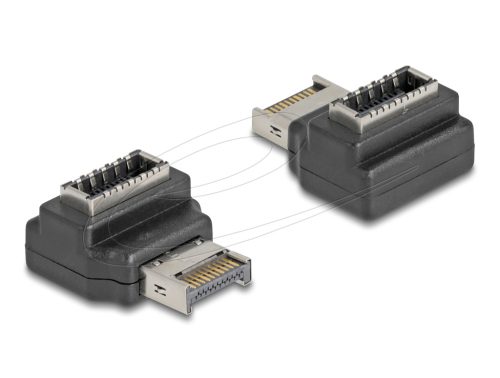 Delock Adapter USB 10 Gbps E-típusú A kulcs apa   anya hajlított