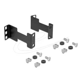  Delock Szerver Rack mélységbővítést alakító beszerelési készlet szerelési/rögzítési mélység növelésére akár 10 cm-rel 1U fekete (67272)
