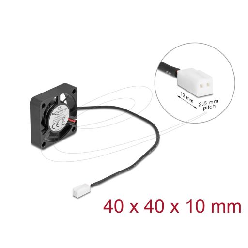 Delock Axiális ventilátor 5 V DC, 40 x 40 x 10 mm fekete (67286)