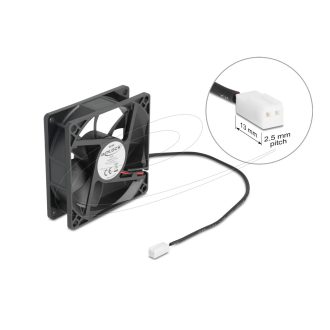   Delock Axiális ventilátor 5 V DC, 80 x 80 x 25 mm fekete (67290)