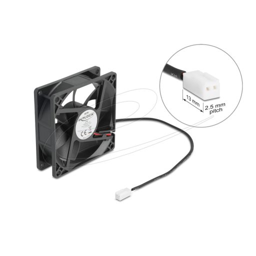 Delock Axiális ventilátor 5 V DC, 80 x 80 x 25 mm fekete (67290)