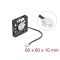 Delock Axiális ventilátor 12 V DC, 60 x 60 x 10 mm fekete (67294)
