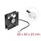 Delock Axiális ventilátor 12 V DC, 92 x 92 x 25 mm fekete (67297)