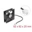 Delock Axiális ventilátor 24 V DC, 92 x 92 x 25 mm fekete (67302)