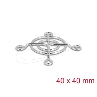 Delock Szellőző rács 40 x 40 mm ezüst (67304)