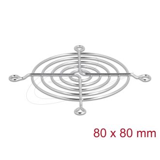 Delock Szellőző rács 80 x 80 mm ezüst (67306)