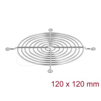 Delock Szellőző rács 120 x 120 mm ezüst (67308)